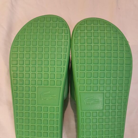 Lacoste Men\'s Green Slides